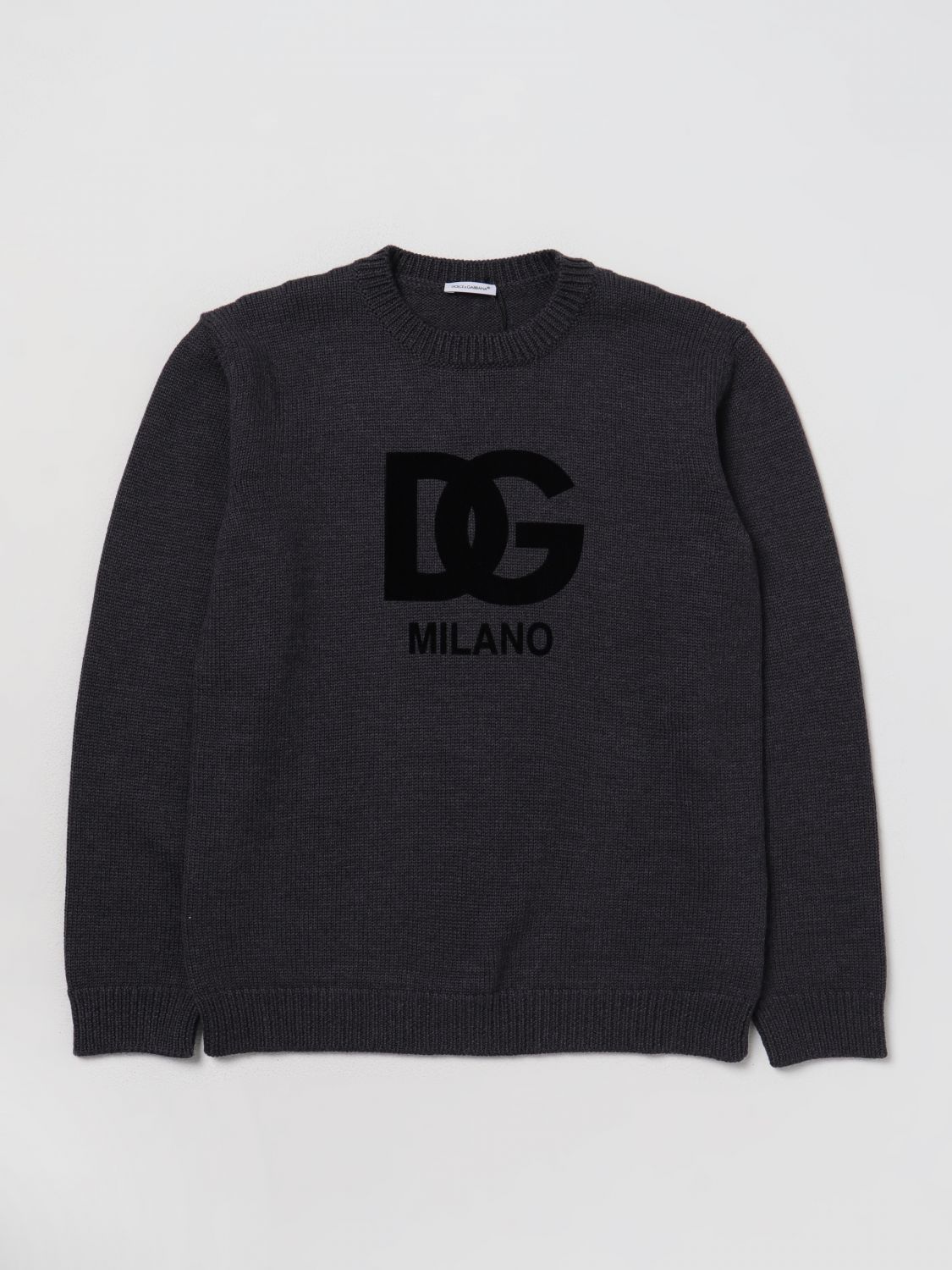 Dolce & Gabbana Kids' Wool Sweater In Grey