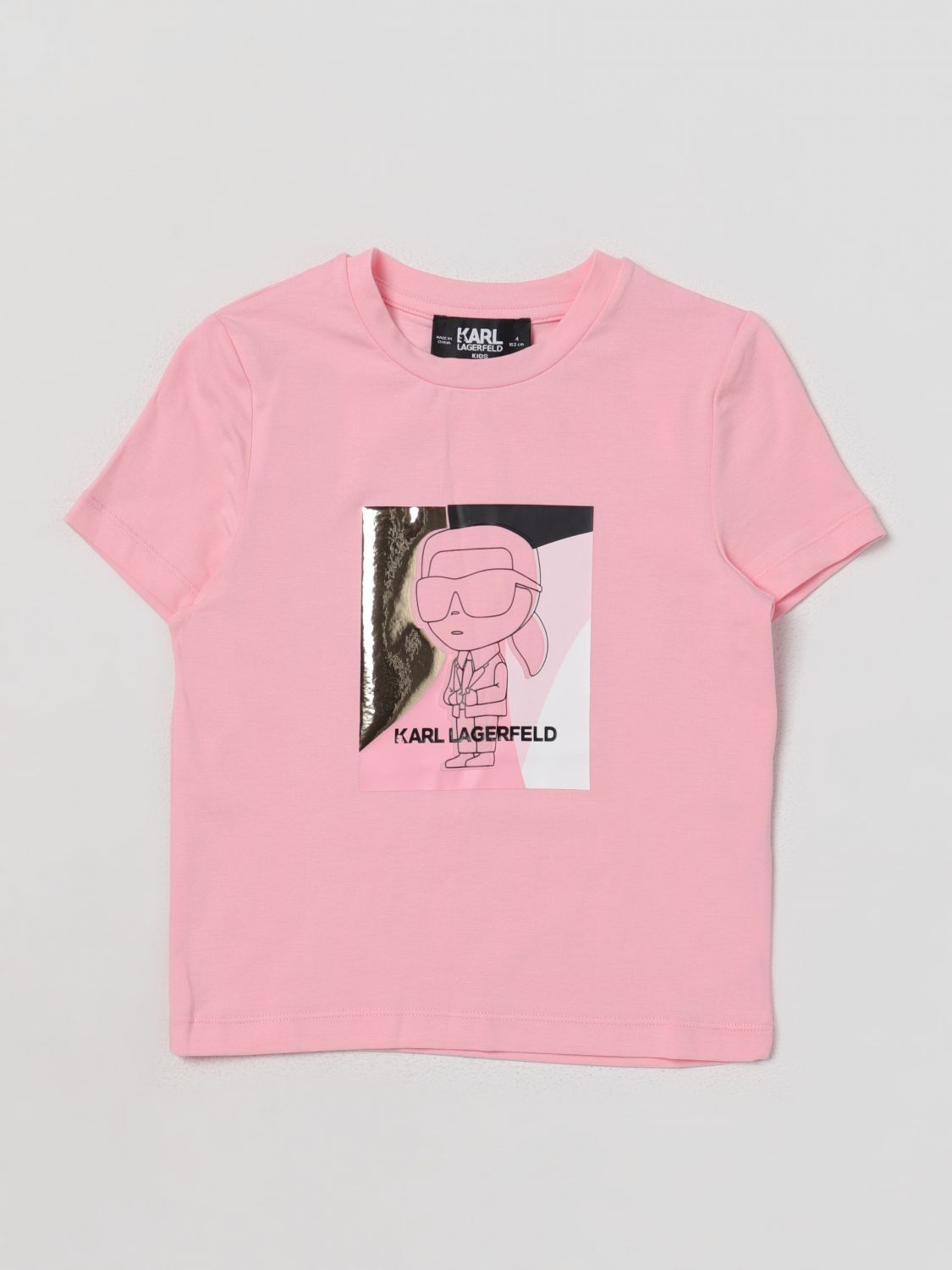 KARL LAGERFELD KIDS t shirt for girls Pink Karl Lagerfeld