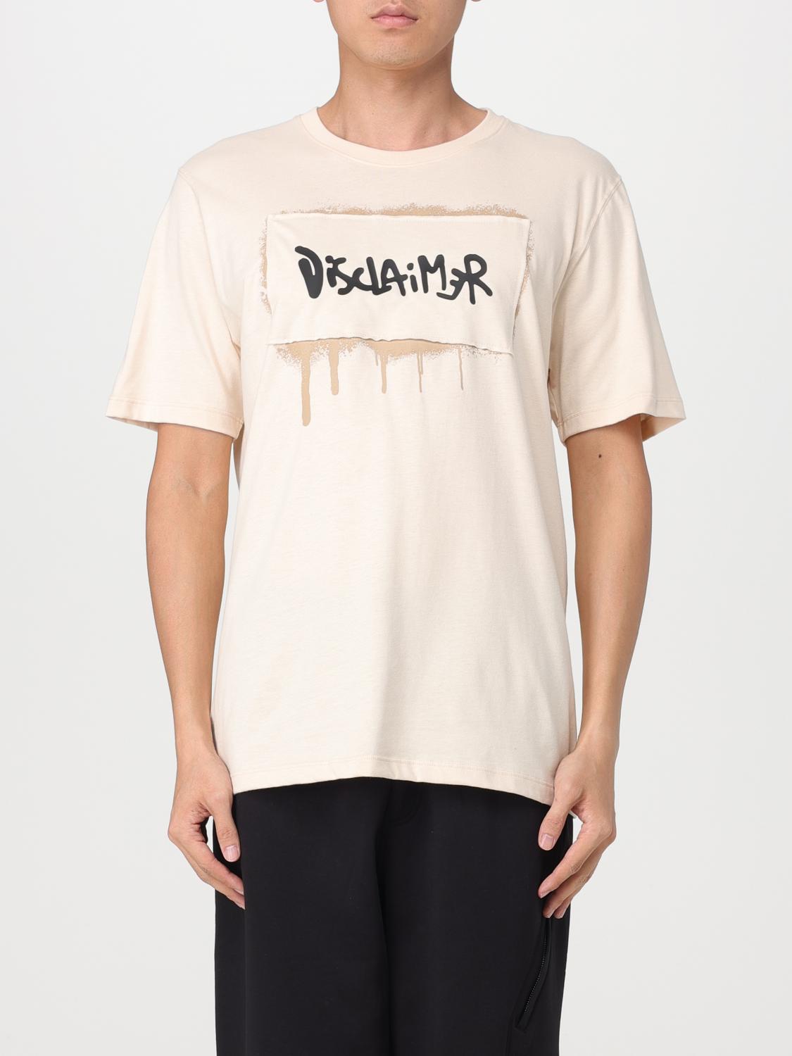 Disclaimer T-Shirt Men color Beige