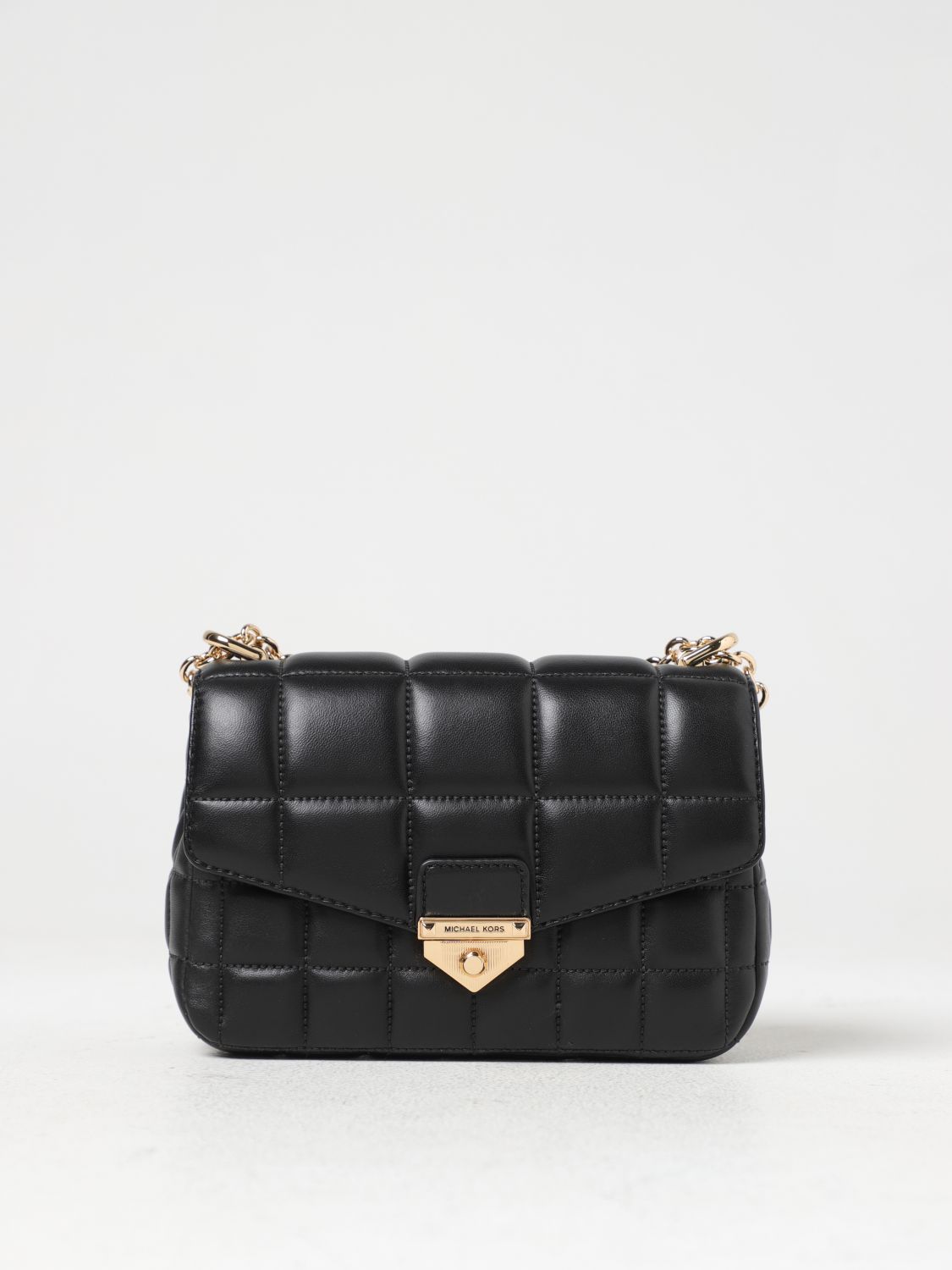 Shop Michael Kors Michael  Soho Bag In Quilted Nappa In Black