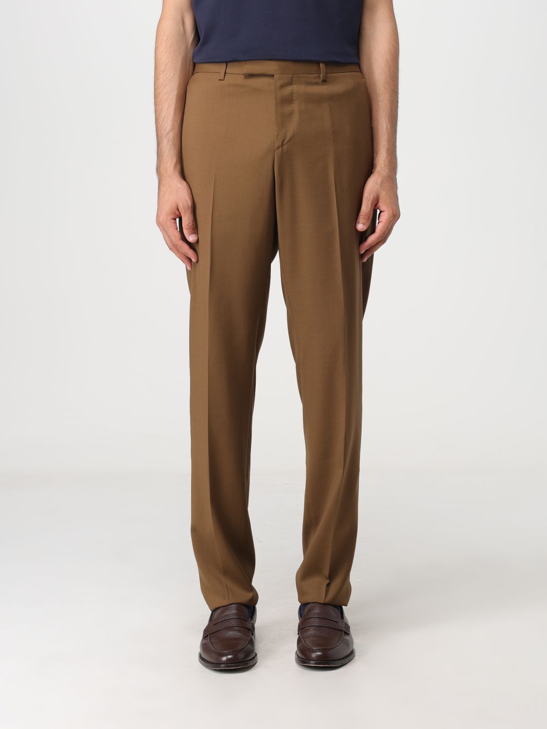 LARDINI trousers LARDINI MEN colour CAMEL,E84692042