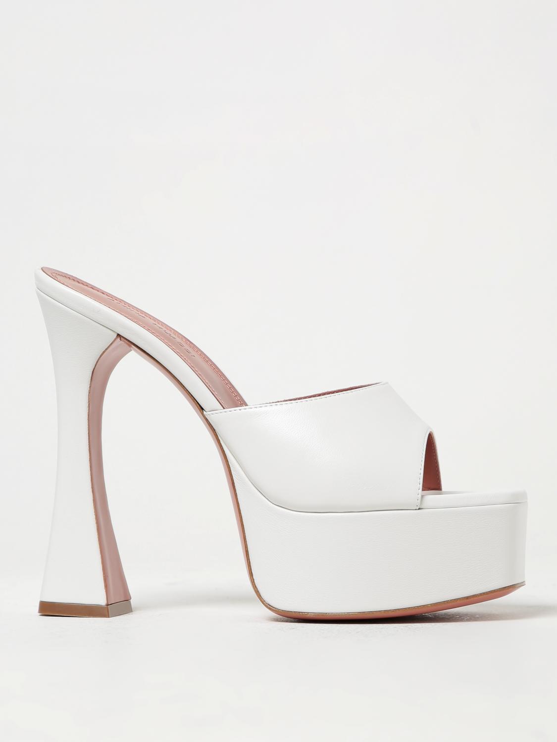 Amina Muaddi Heeled Sandals  Woman Color White