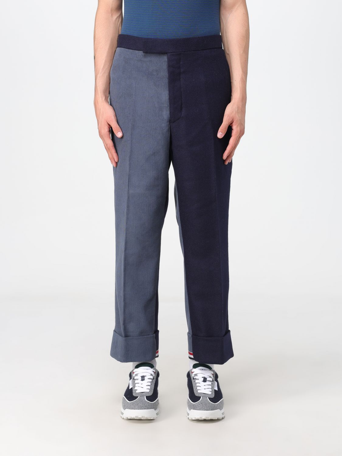 Shop Thom Browne Pants  Men Color Blue