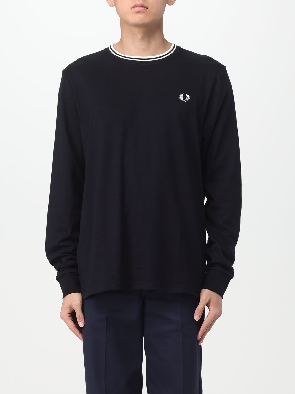 Fred Perry T恤  男士 颜色 黑色 In Black