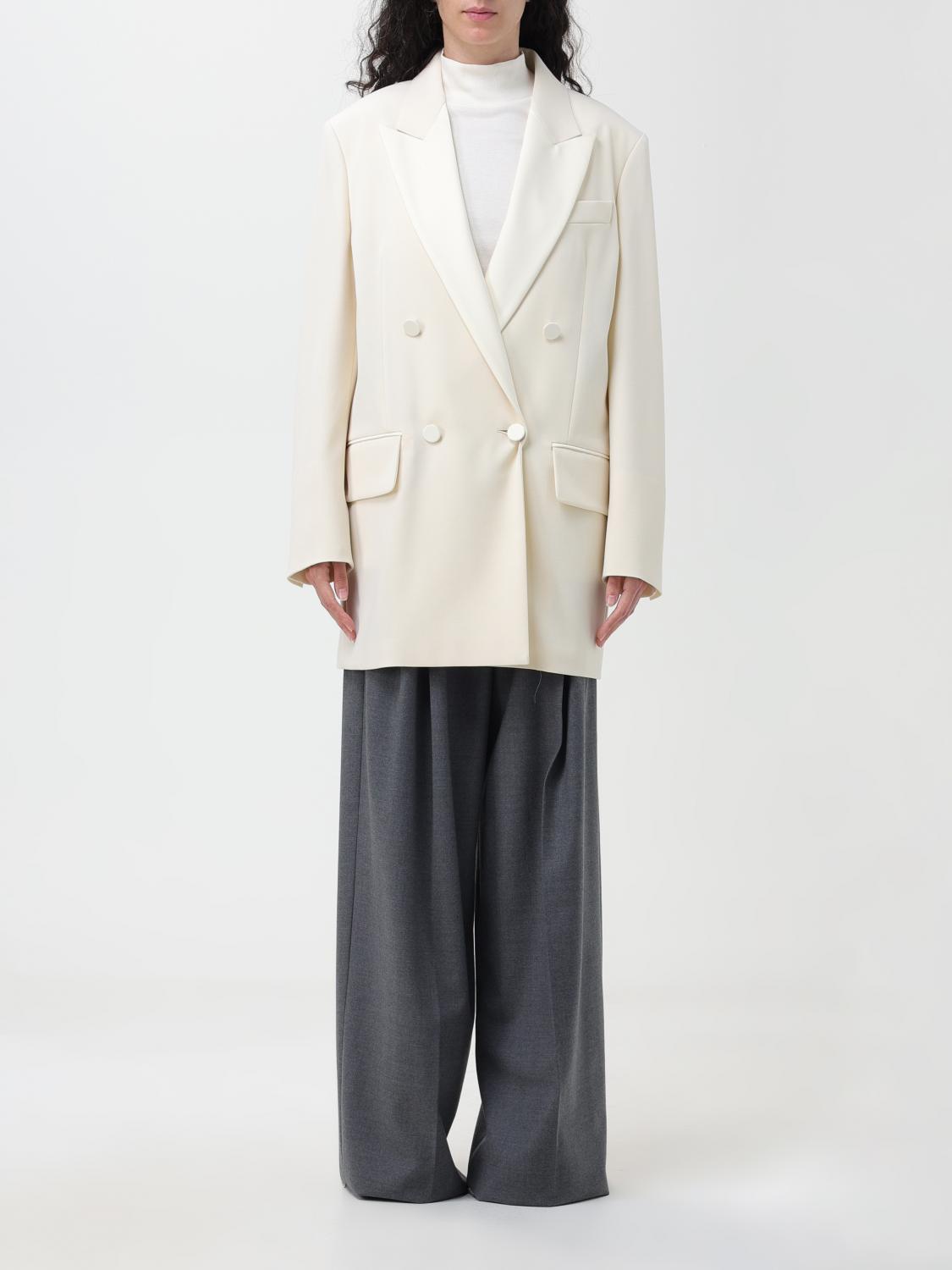 Shop Max Mara Wool Blazer In Ivory
