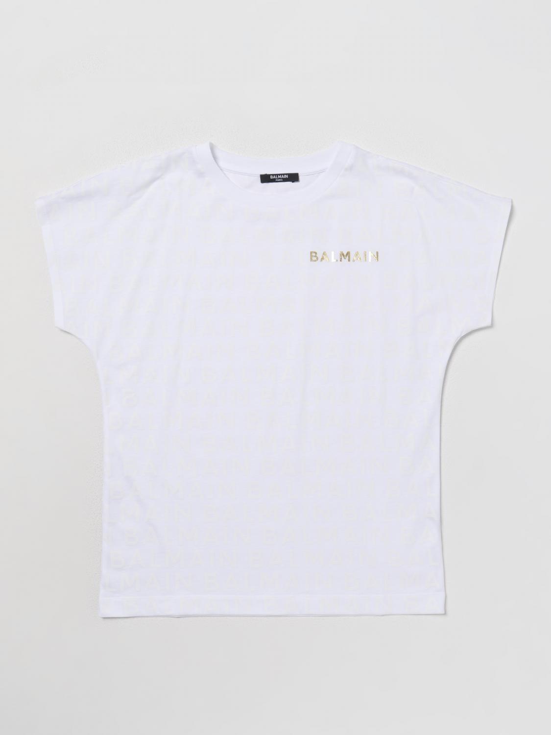 Balmain T-shirt  Kids Kinder Farbe Weiss In White