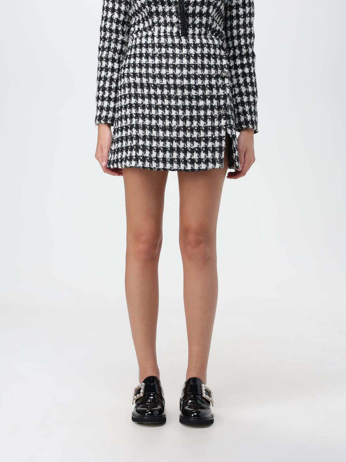 Self-portrait Self Portrait Mini Wrap Skirt In Boucle Tweed In Black