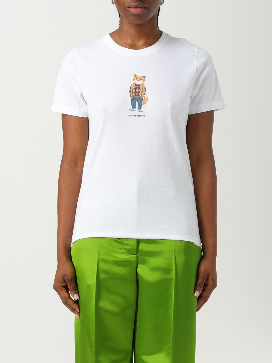 Maison Kitsuné Dressed Fox-print Cotton T-shirt In White
