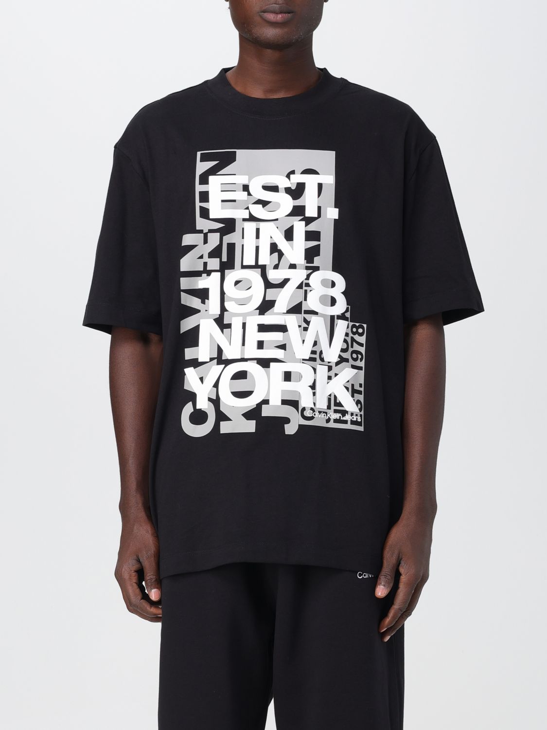 ModeSens Schwarz In Klein Farbe T-shirt Black | Calvin Herren