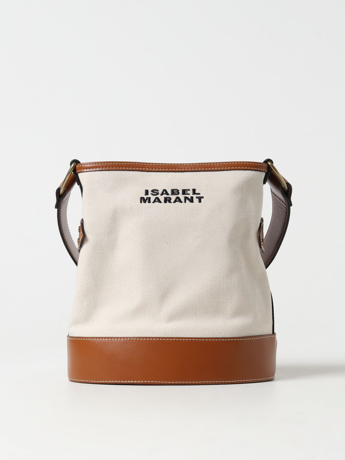 Shop Isabel Marant Bag In Canvas In White