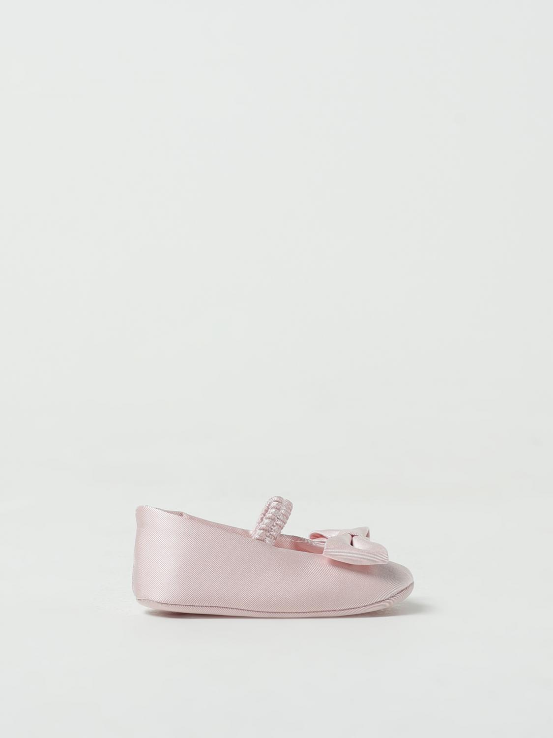 Colori Chiari Kids' Fabric Ballet Flats In 粉色