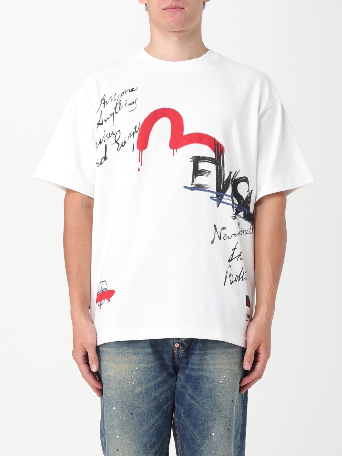 EVISU: t-shirt for man - White | Evisu t-shirt 2EAHTM3TS8061LFCT