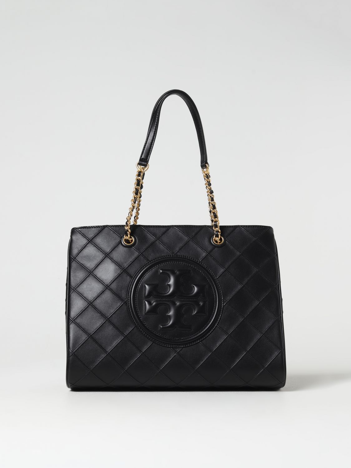 Tory Burch Fleming Bag In Quilted Nappa In Black