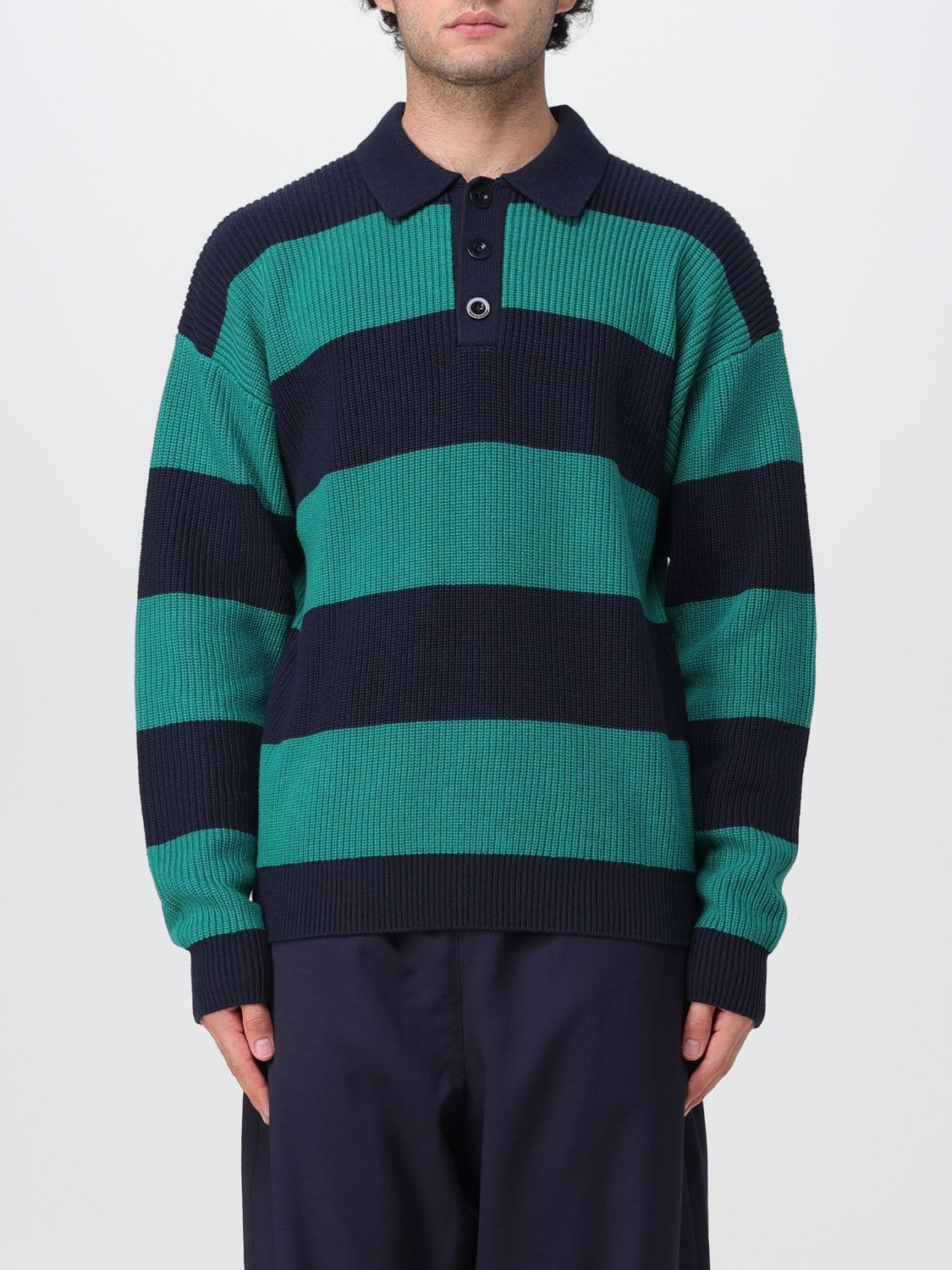Shop Drôle De Monsieur Sweater  Men Color Blue