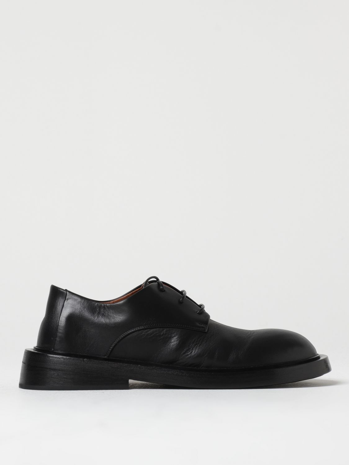 Marsèll Conca Derby In Tumbled Leather In Black