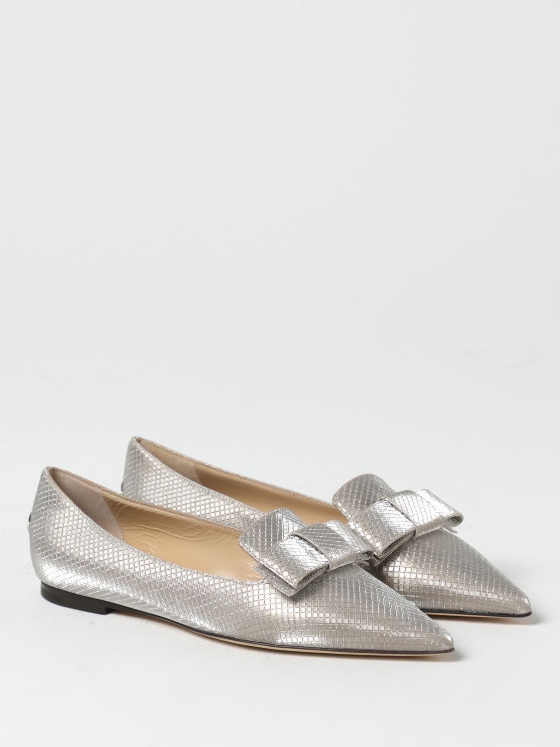 Jimmy Choo - Gini Flat Slingback Square Toe Ballerina Nude –