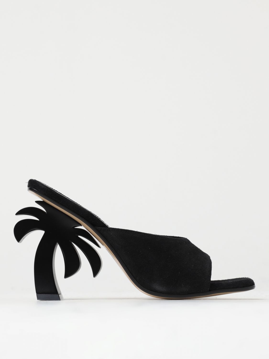 Shop Palm Angels Sandals In Suede In Black