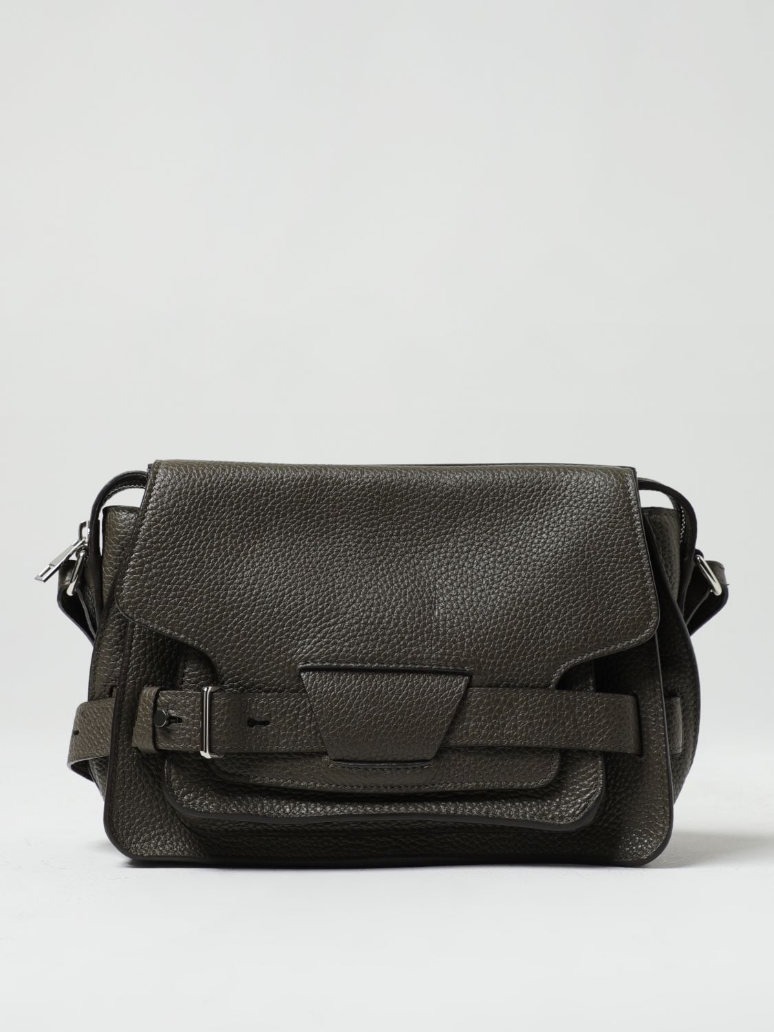 Shop Proenza Schouler Beacon Bag In Grained Leather In Olive