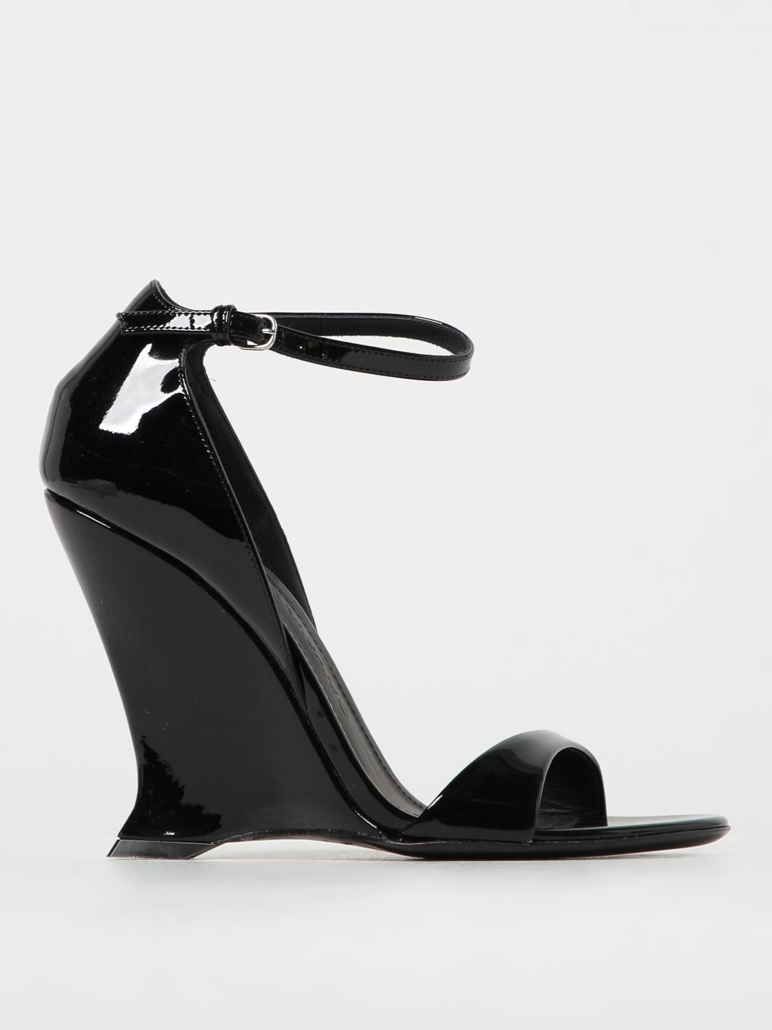 Ferragamo Vidette patent leather sandals with wedge