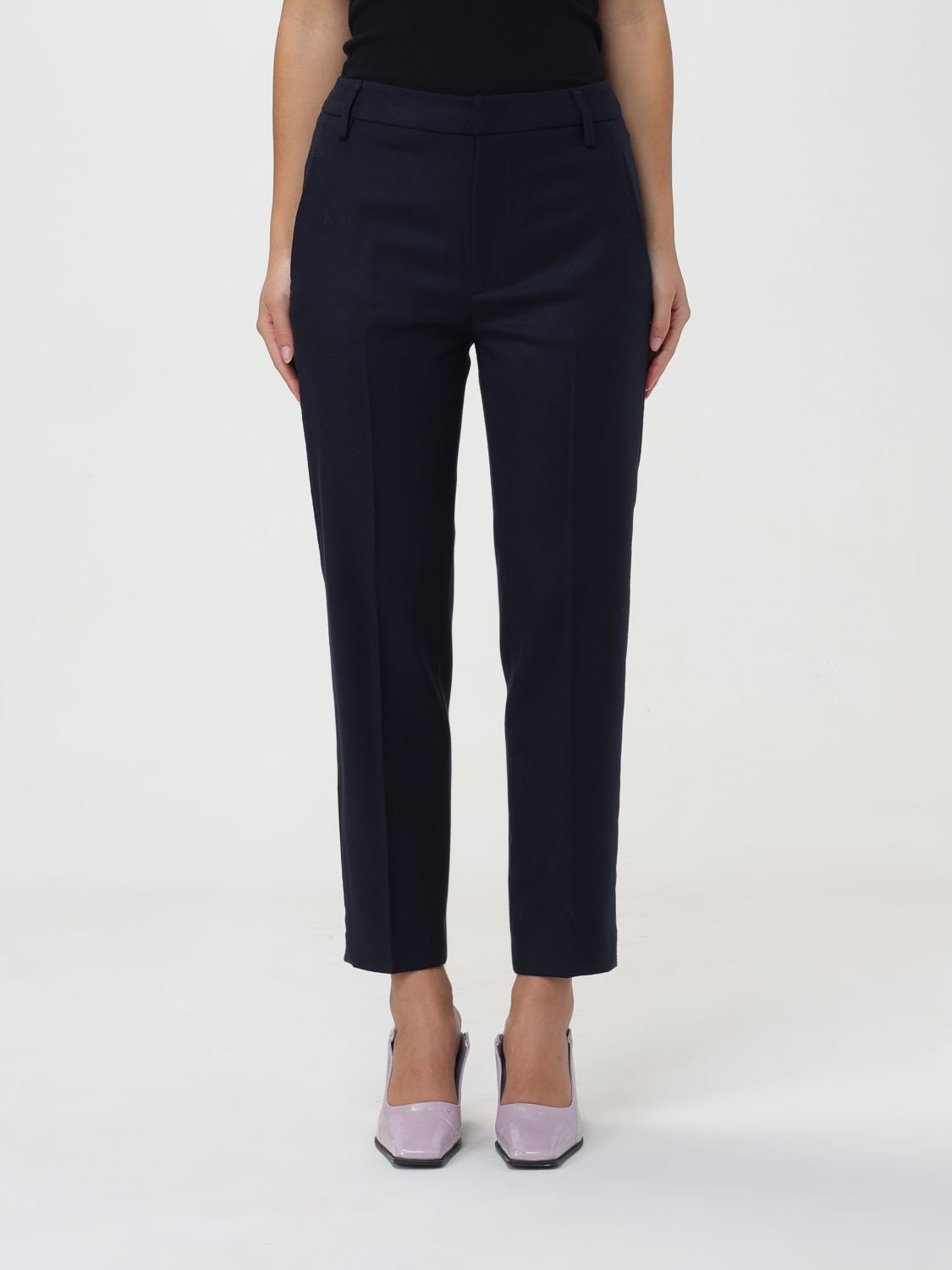 Dondup Pants In Synthetic Fabric In Blue