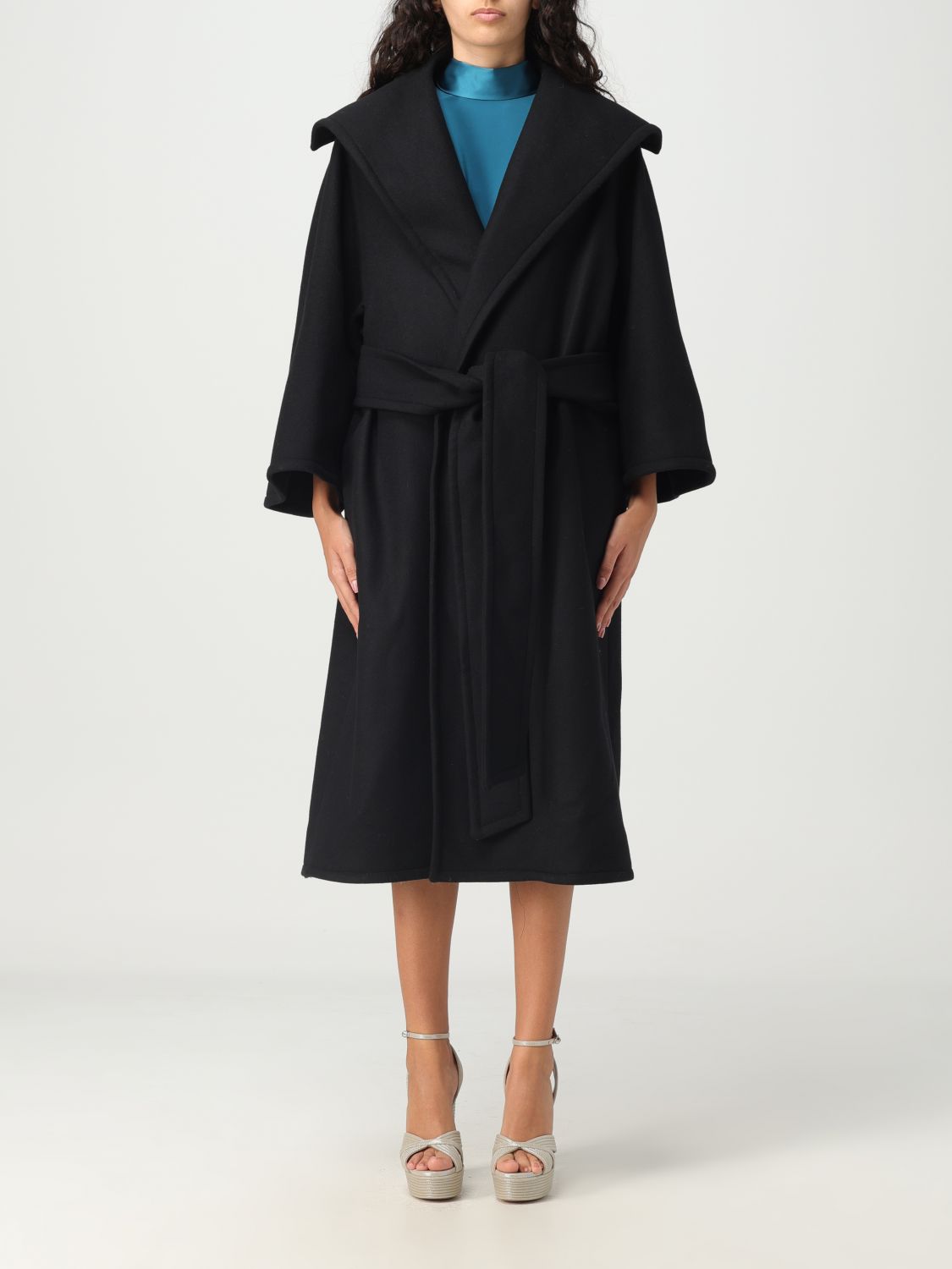 Shop Gianluca Capannolo Coat  Woman Color Black