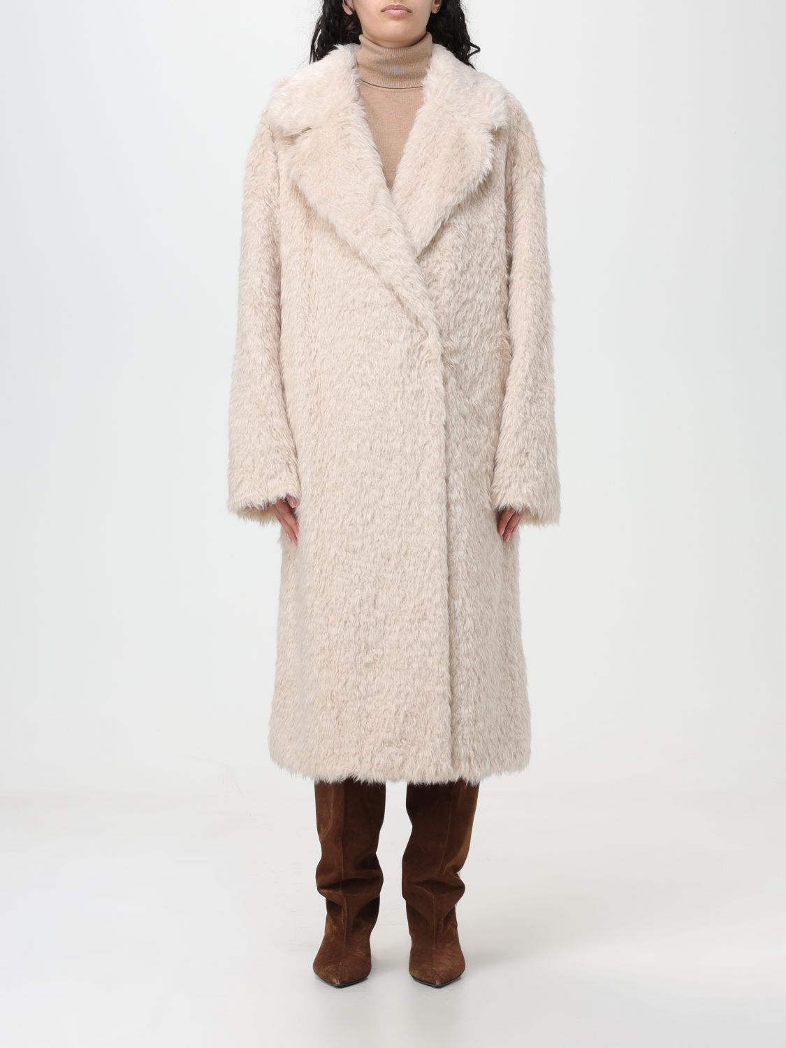 Shop Stand Studio Fur Coats  Woman Color White
