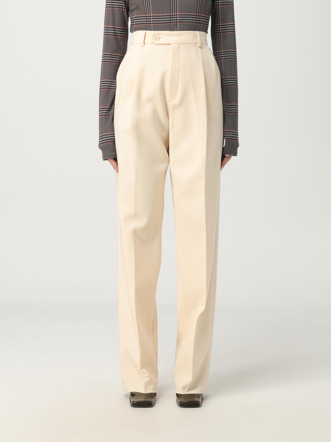 Max Mara Pants Woman Ivory In Ivory