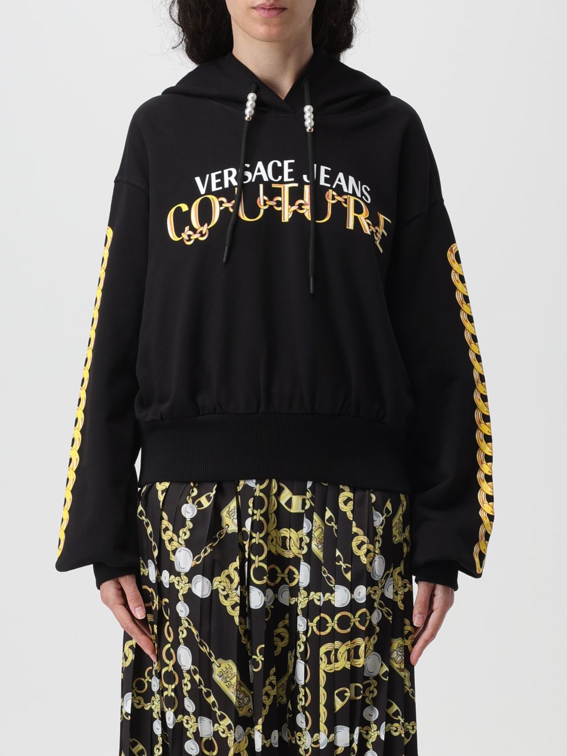 Shop Versace Jeans Couture Sweatshirt  Woman Color Black