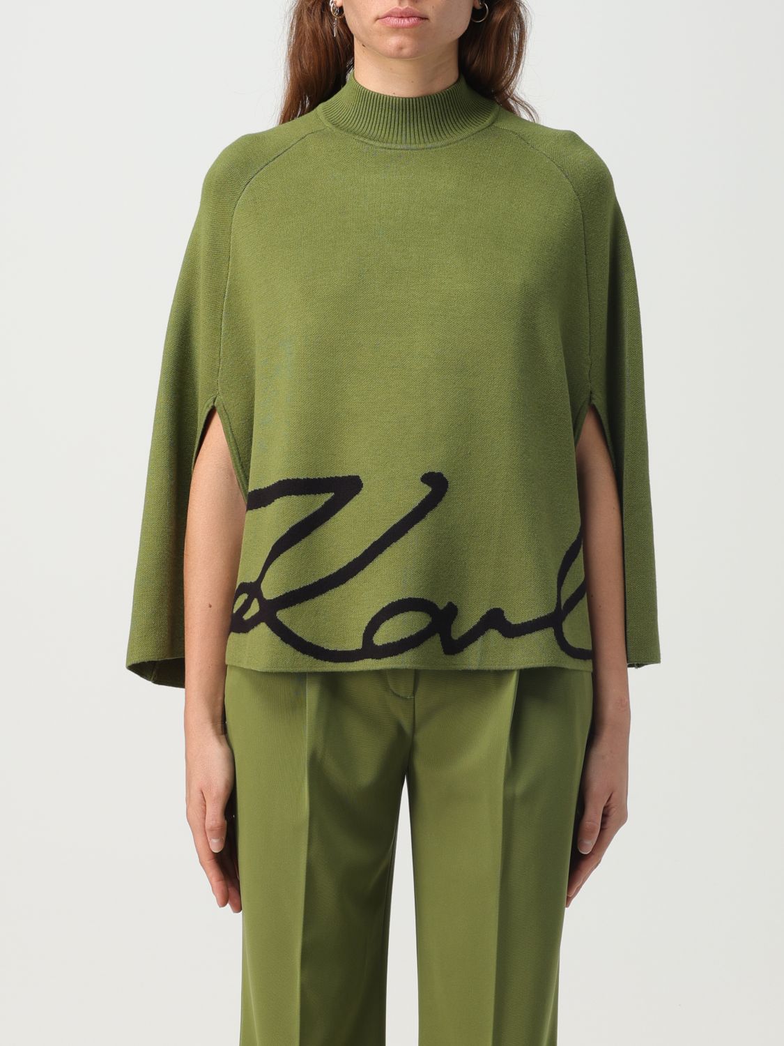 Karl Lagerfeld Cape  Woman Color Green