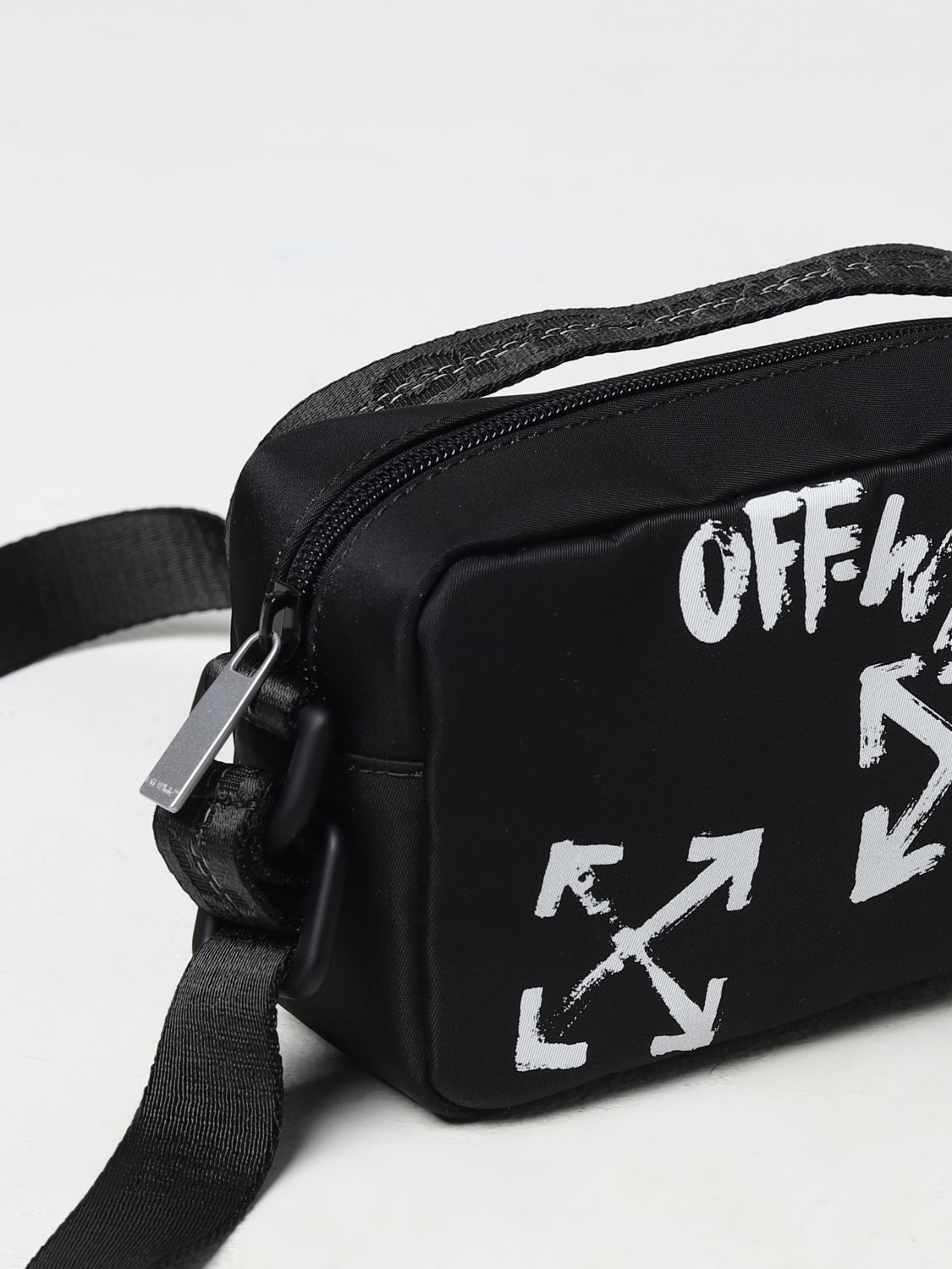 OFF-WHITE: bag for kids - Black  Off-White bag OGNX002F23FAB001