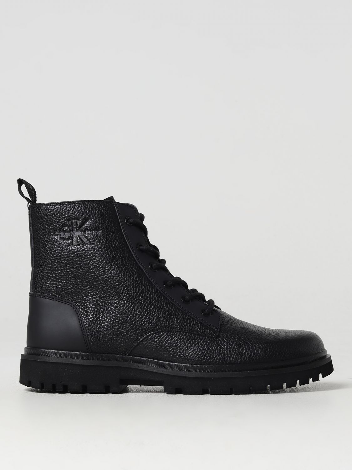 Calvin Klein Jeans Est.1978 40mm Leather Boots In Black