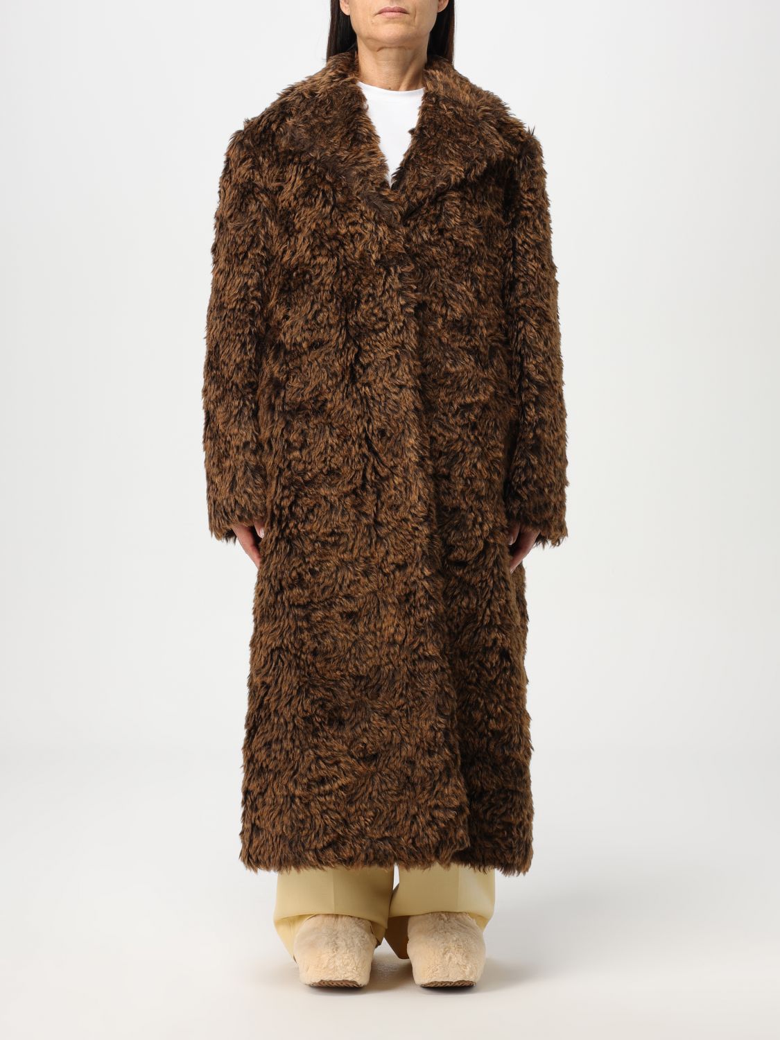 Shop Jil Sander Fur Coats  Woman Color Hazel