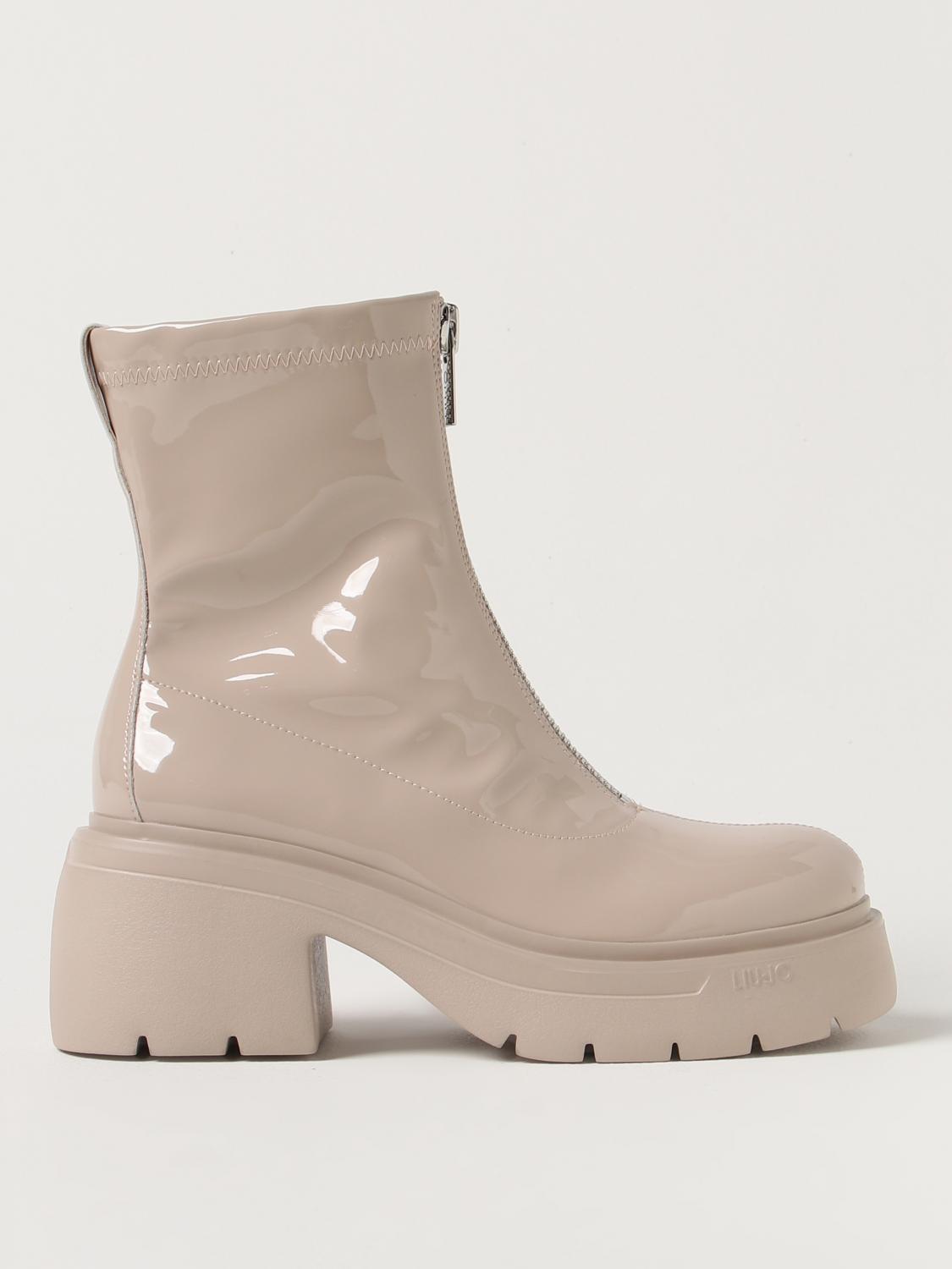 Liu •jo Flat Ankle Boots Liu Jo Woman In Beige