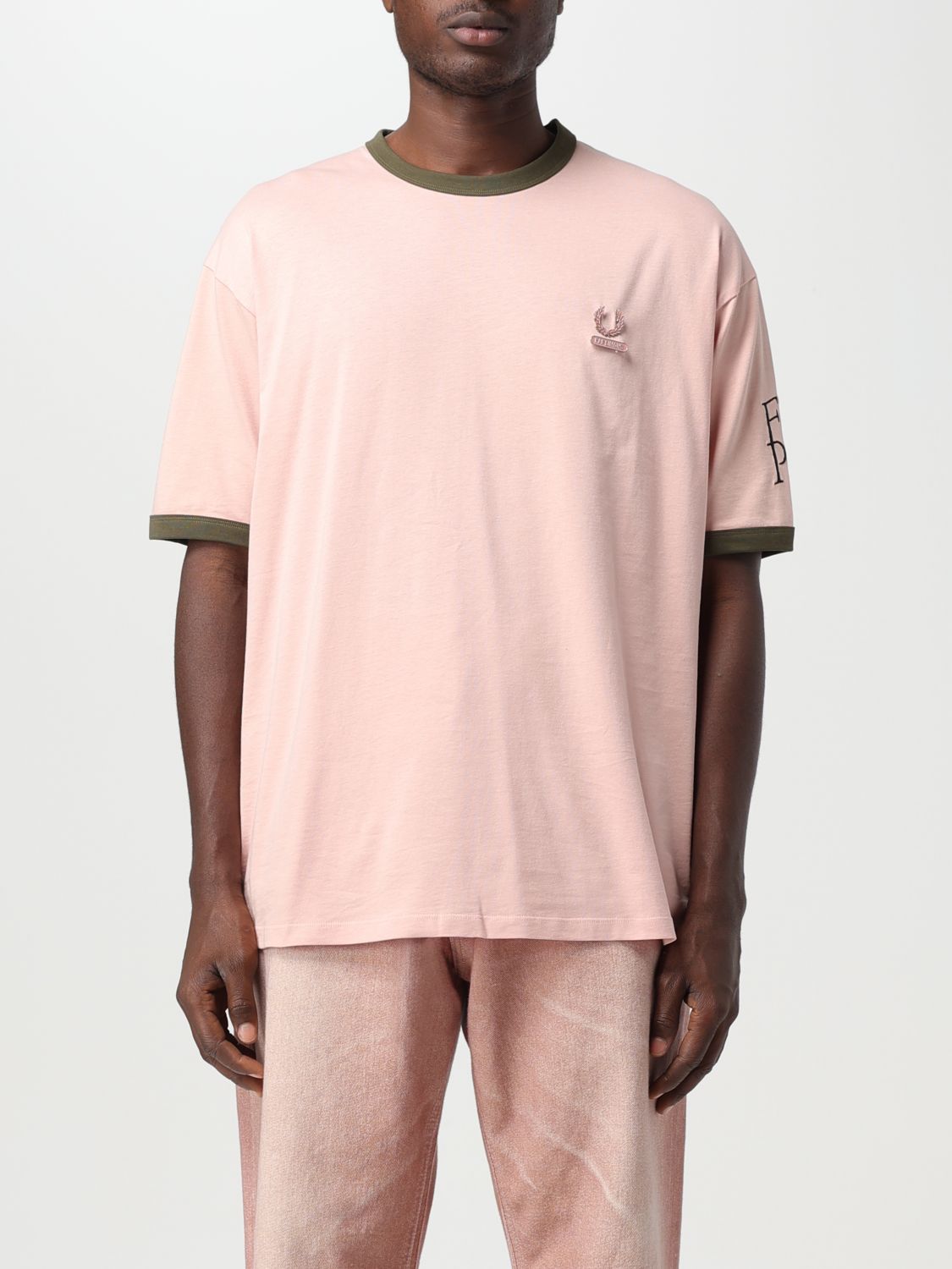 Fred Perry T-shirt  By Raf Simons Men In Pink