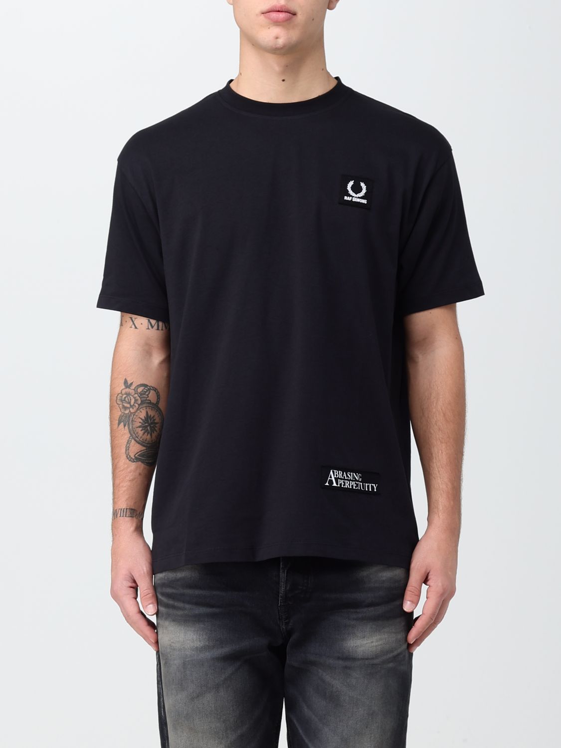 Fred Perry T-shirt  By Raf Simons Men In Black