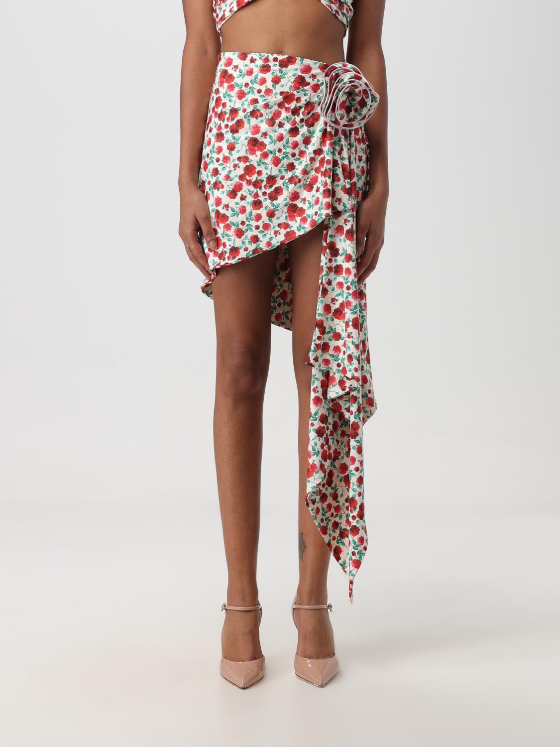 Magda Butrym Multicolor Mini Skirt In Yellow Cream