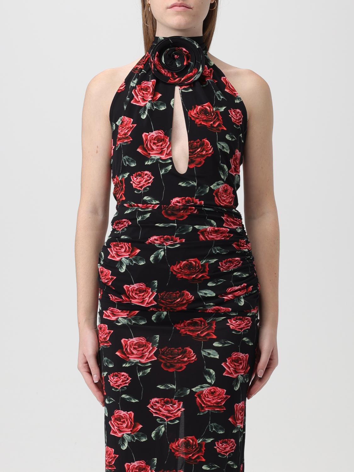 Magda Butrym Womens Black Floral-print Slim-fit Stretch-woven Bodysuit In Black