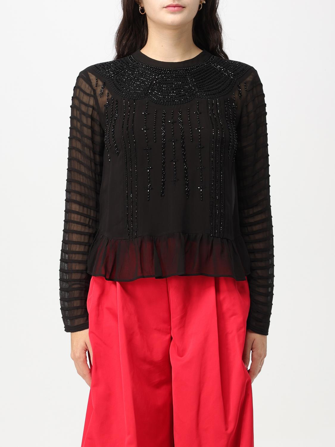 Twinset Top  Damen Farbe Schwarz In Black