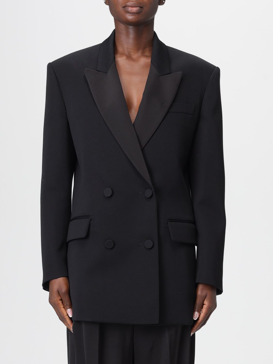 Valentino Blazer Woman Color Black In Black