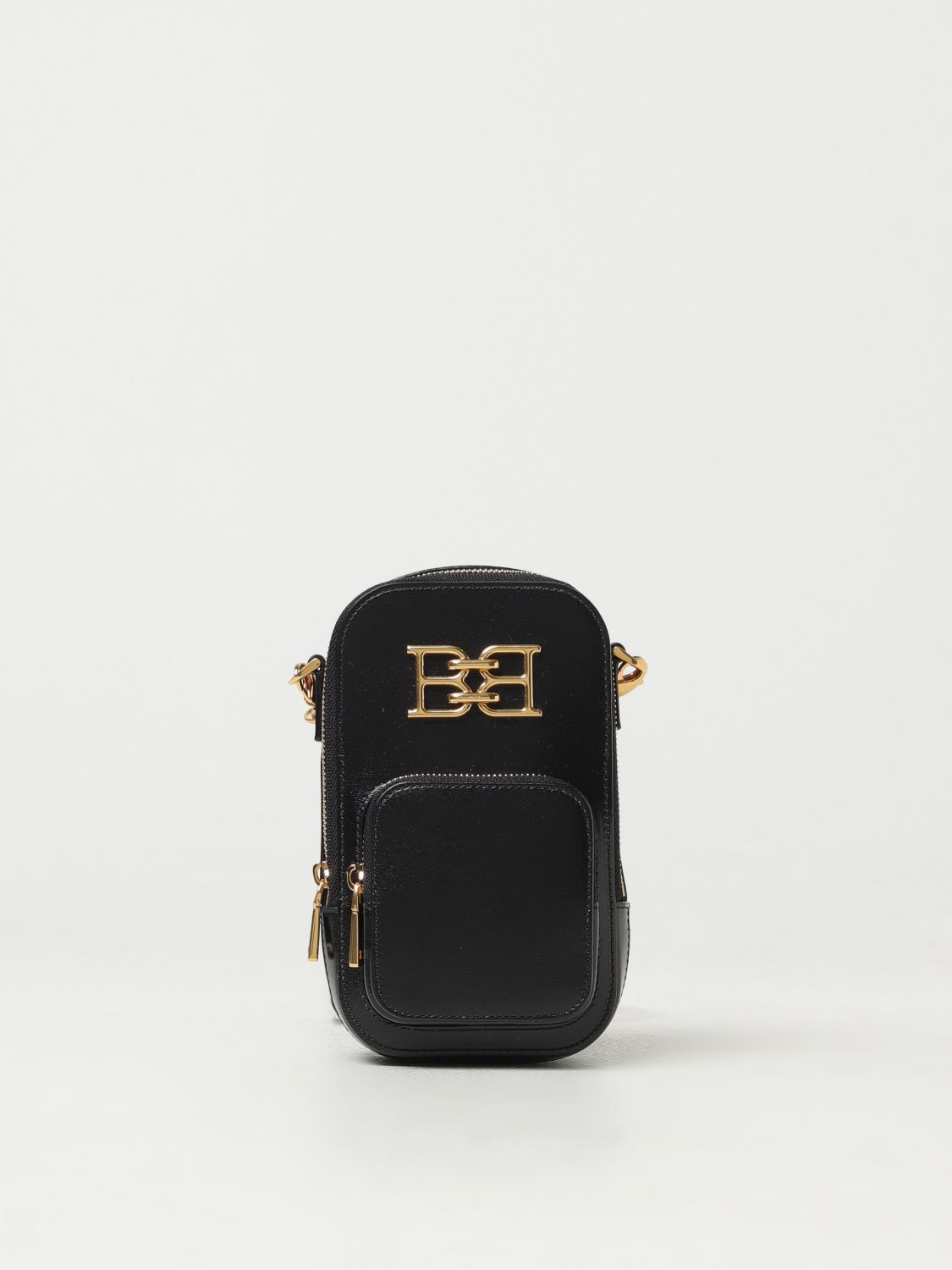 Bally Leather Smartphone Case With Metal Logo In Black