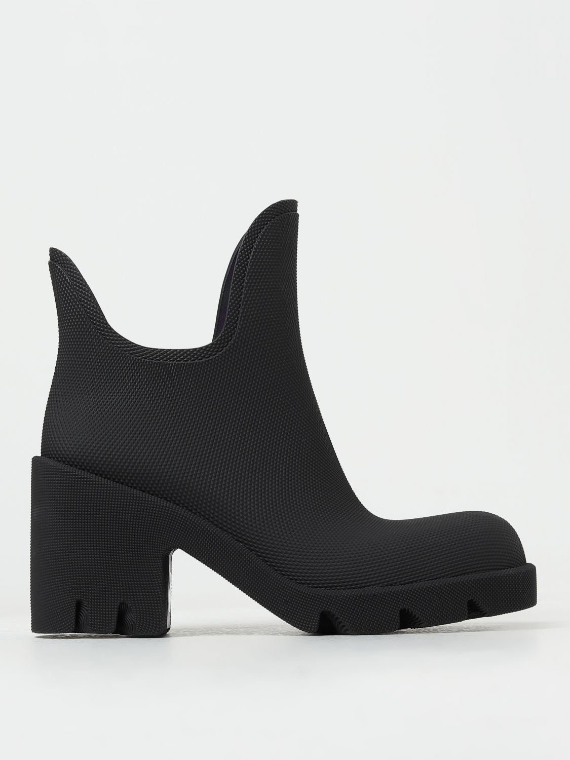 Shop Burberry Flat Ankle Boots  Woman Color Black