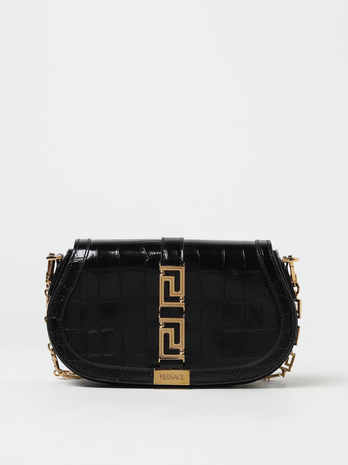 VERSACE GRECA GODDESS BAG IN CROCO PRINT LEATHER,F02604002