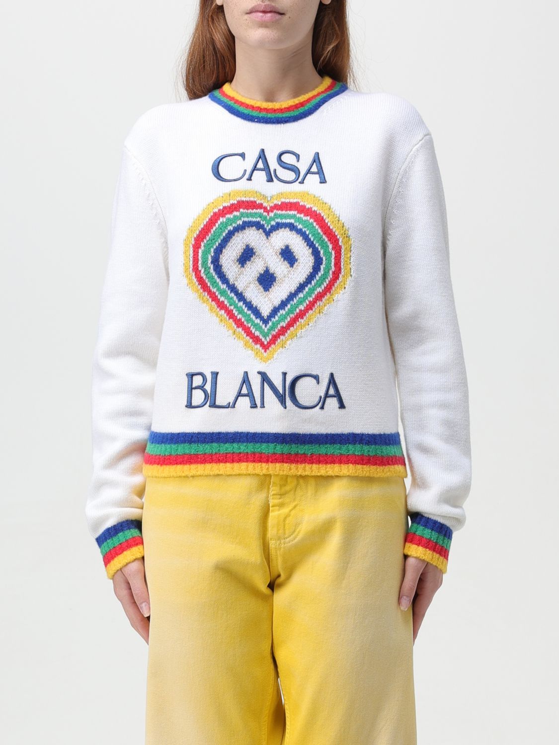 Shop Casablanca Sweater  Woman Color White