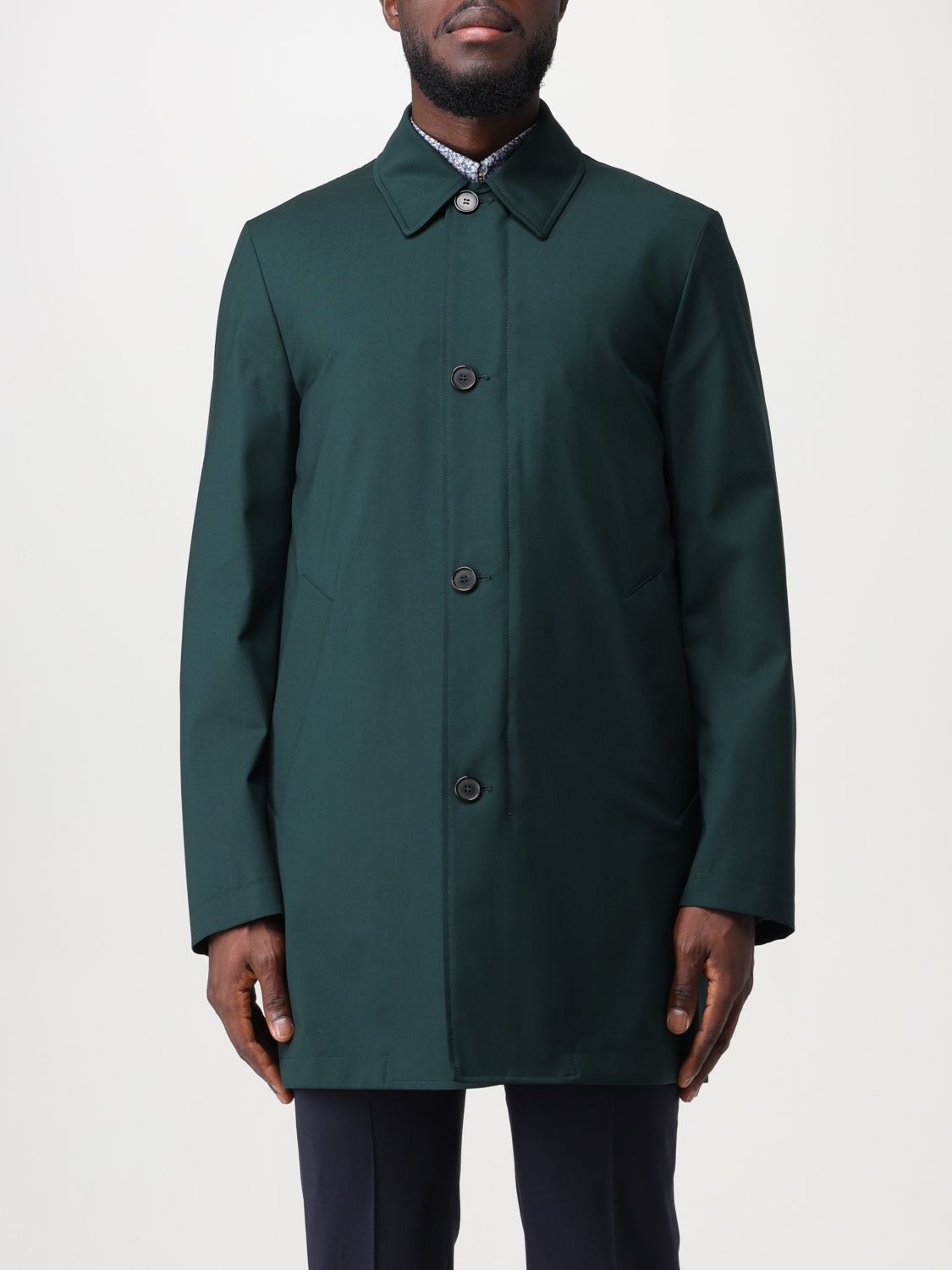 trench coat paul smith men colour green