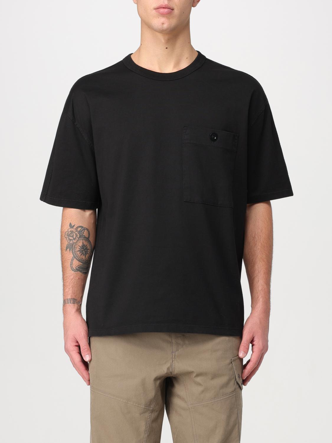 Ten C Dark Grey Cotton T-shirt In Black