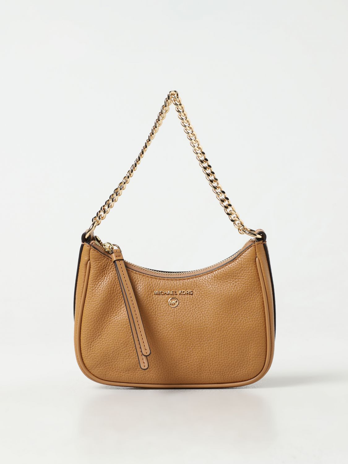 Michael Kors Kendall Grained Leather Bag In Beige