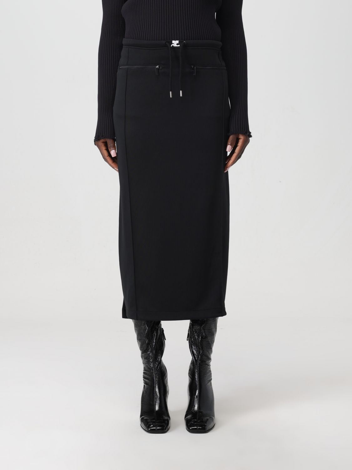 Shop Courrèges Skirt  Woman Color Black