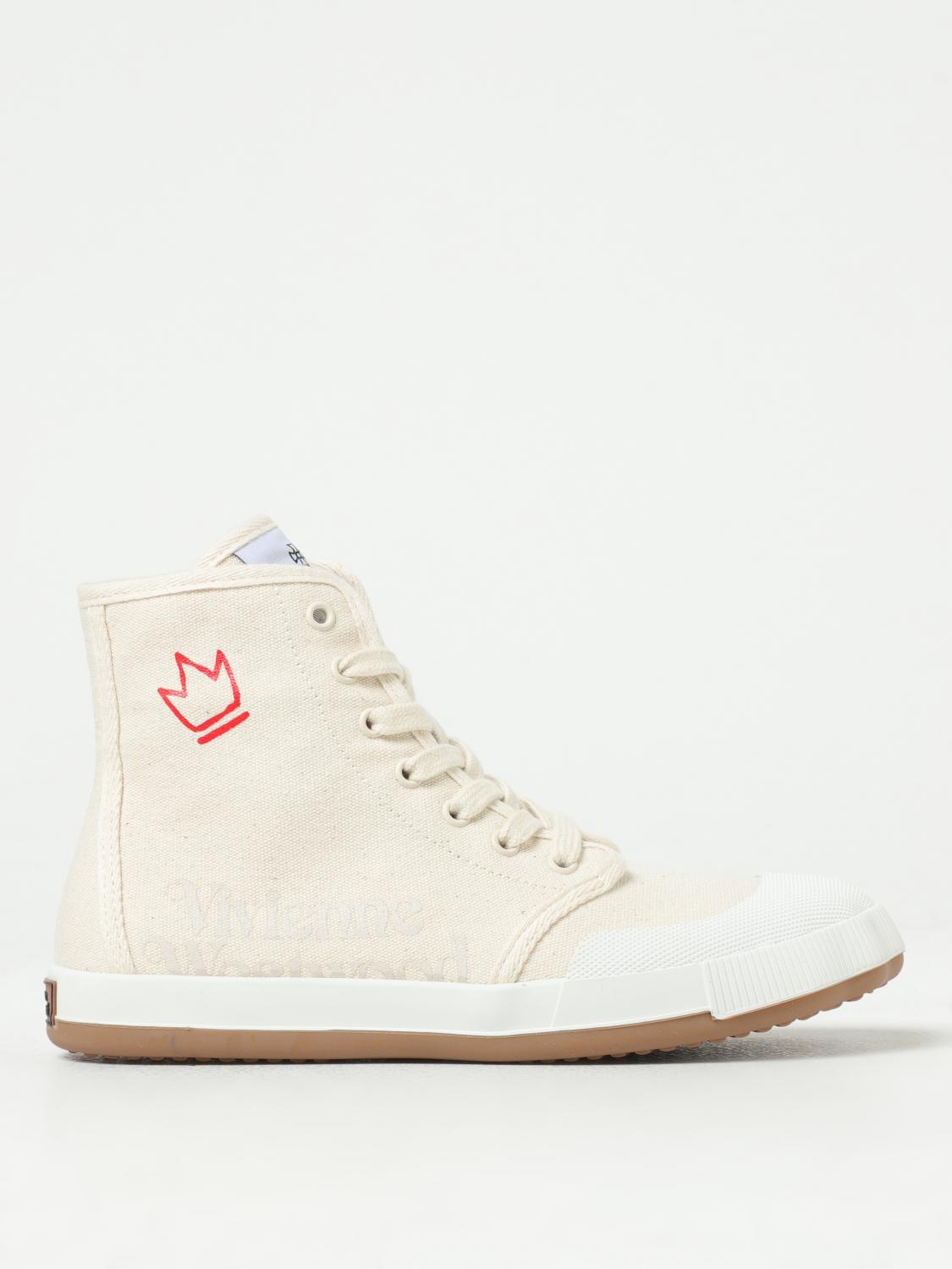 Vivienne Westwood Animal Gym High Top Canvas Cream 7-40 Women In Weiss