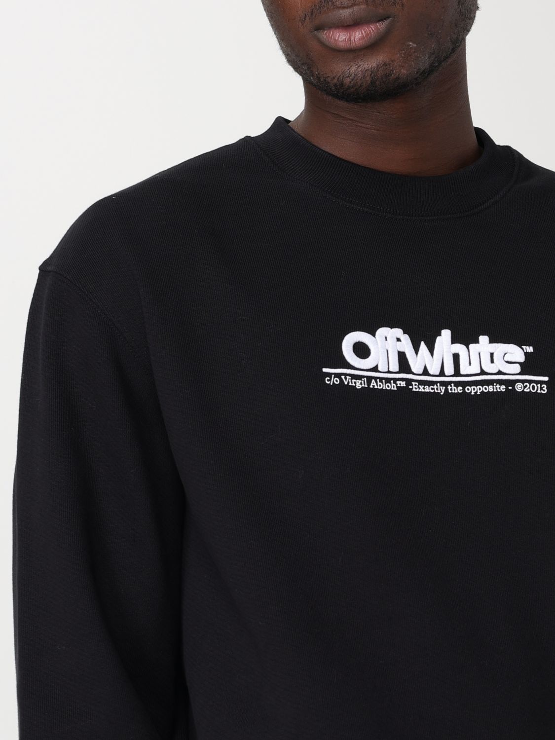at OFF-WHITE: OMBA057S23FLE002 Off-White - online sweatshirt for man Black | sweatshirt