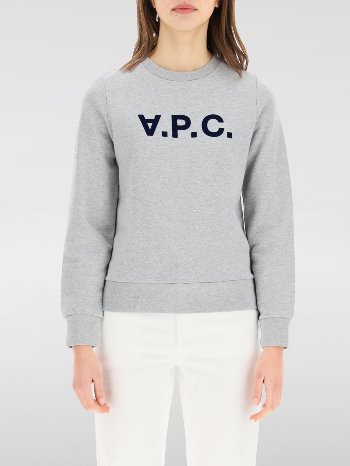 Shop Apc Sweatshirt A.p.c. Woman Color Grey